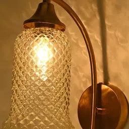 SOMIL White Printed Glass Cylinder Shaped Wall Lamp-image-66