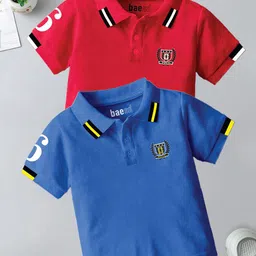 BAESD Boys Pack Of 2 Polo Collar T-shirts-image-9