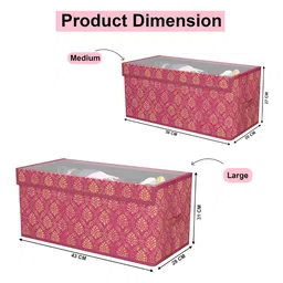 Aura Maroon 4 Pieces Drawer Organiser image 2