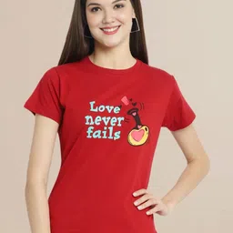 Metronaut Women Graphic Printed Round Neck Cotton T-shirt-picture-10