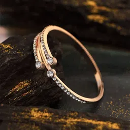 Yellow Chimes Rose Gold Crystal CZ-studded Bangles-picture-10