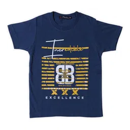 NeuVin Kids Typography Printed Round Neck Short Sleeves Regular Fit Casual T-Shirt-picture-16