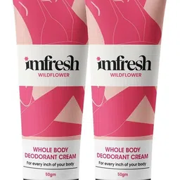 imfresh <p>imfresh Women Pack Of 2 Wildflower Body Deodorant Cream - 50 g Each</p>-picture-15