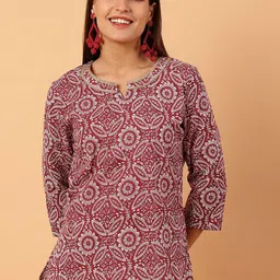 NEESH Women Ethnic Motifs Printed Pure Cotton Kurti-picture-27