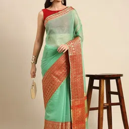 KULNAARI Zari Checked Saree-picture-11