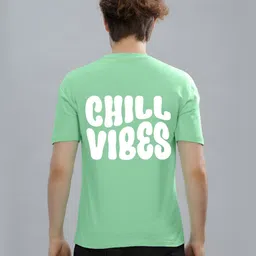 FALTU.CO Men Typography Printed Round Neck Pure Cotton Oversized T-shirt image 1