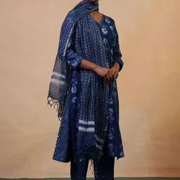 Folk Song Polka Dots Printed Cotton Silk Dupatta image 3