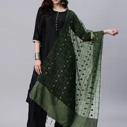 swatika Woven Design Organza Dupatta image 3