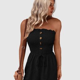 Outzidr Strapless Waist Tie-Ups Playsuit-picture-40