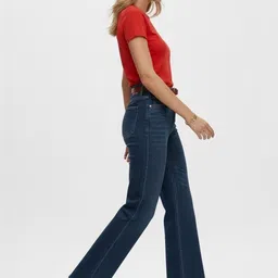 ZUYA Women Wide Leg High-Rise Light Fade Jeans image 4