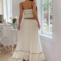 JC Mode Bow-Detail Strappy Top & Maxi Skirt Co-Ord Set image 3