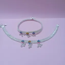 AamNa Enterprises Silver-Plated Anklet image 2