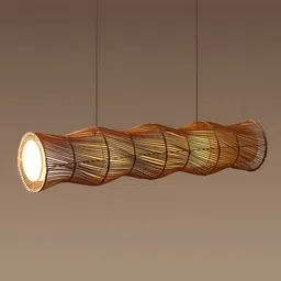 HABERE INDIA Brown Textured Ceiling Lamp image 3