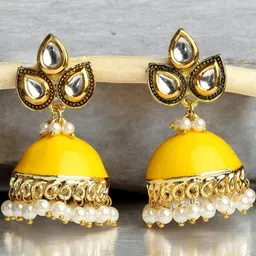 Anouk Women Metal Kundan Dome Shaped Earrings-picture-22