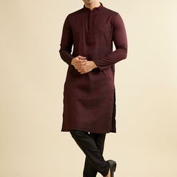 Manyavar Men Printed Regular Sequinned Kurta with Pyjamas-picture-38