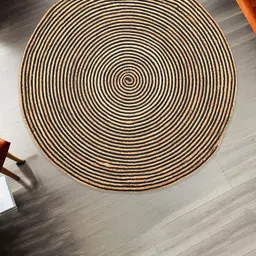 Kuber Industries Black & Brown 2 Pieces Printed Wooden Ottomans image 5