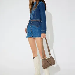 Koton Women Pure Cotton A-Line Mini Skirt image 4
