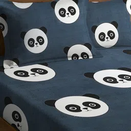 WEAVE AND DECOR Grey Microfiber 300 TC Double Bedsheet with 2 Pillow Covers 90"x90" image 3