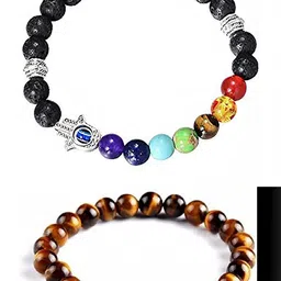 Vanira Set Of 2 Artificial Beaded Elasticated Bracelets-image-74