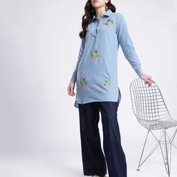 fusion by glitchez Conversational Embroidered Applique Mini Dress image 5