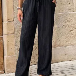 HERE&NOW Women Striped Trousers-image-81