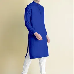 KRUDHA Men Thread Work Kurta image 3