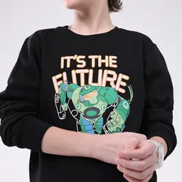 Monte Carlo Boys Printed Round Neck Full Sleeve Cotton Pullover Sweatshirt image 5