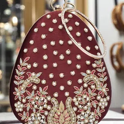 FOR THE BEAUTIFUL YOU Embroidered Embellished Box Clutch-picture-55