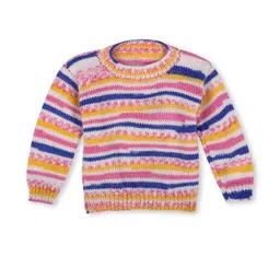 Shinu Fab Unisex Kids Striped Woollen Sweater Vest-picture-28