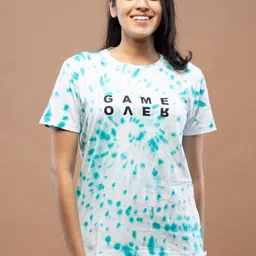 LAPPEN FASHION Women Polka Dot Dyed Pockets T-shirt-image-68