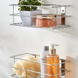 Home Centre Orion Chester Silver-Toned 2 Pieces Metal Shower Caddy-picture-35