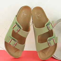 El Paso Women Open Toe Flats with Buckles-picture-19