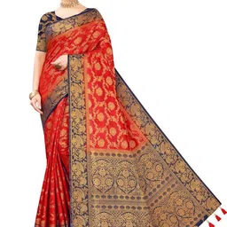 COSBILA FASHION Ethnic Motifs Woven Design Banarasi Saree-picture-24