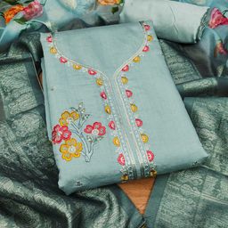 KALINI Embroidered Unstitched Dress Material-picture-15