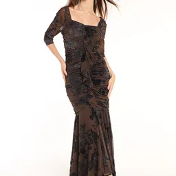 COVER STORY Floral Print Fit & Flare Maxi Dress-image-55