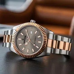 WROGN Men Dial & Stainless Steel Bracelet Style Straps Analogue Date Aperture Watch HOBWRG0600-GRY-picture-44