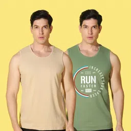 WOOSTRO Men Pack Of 2 Typography Printed Slim Fit T-shirt image 5