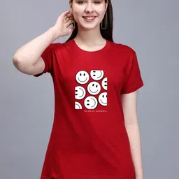 Moda Rapido Women Graphic Printed Round Neck Cotton T-shirt-image-66