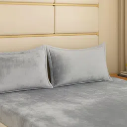 RD TREND Grey 300 TC King Bedsheet with 2 Pillow Covers image 3