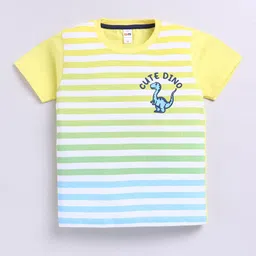 LITTLE NINJA Boys Striped Round Neck Cotton T-shirt-picture-36