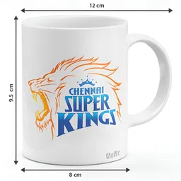 Mr UVD White & Blue Printed Ceramic Glossy Mugs 350 ml image 3