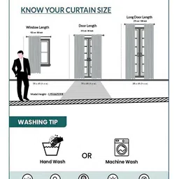 Aura Grey 2 Pieces Abstract Printed Room Darkening Door Curtains image 4