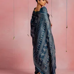 KALINI Kalamkari Zari Art Silk Saree image 4