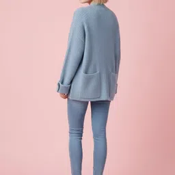 DressBerry Women Woollen Long Sleeves Cardigan image 3