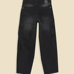 Allen Solly Junior Boys Regular Fit Mid-Rise Low Distress Light Fade Jeans image 4