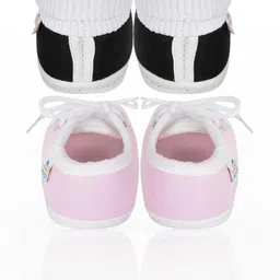 NESKA MODA 3 To 12 Months 2 Pair Newborn Unisex Baby Skin Friendly Soft Cotton Lace Shoe Booties image 5