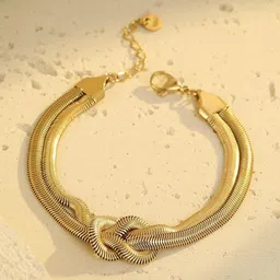 MYKI Stainless Steel Gold-Plated Wraparound Bracelet image 3