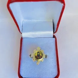 R G MART Unisex Gold-Plated Brass Finger Ring image 2