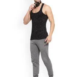 Sporto by Macho Men Pack Of 3 Combed Cotton Gym Vests Sprto_222-BSnw(1)-G(1)-R(1)-XS image 5