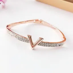 WATCHSTAR Women Antique Rose Gold-Plated Bangle-Style Bracelet-picture-15